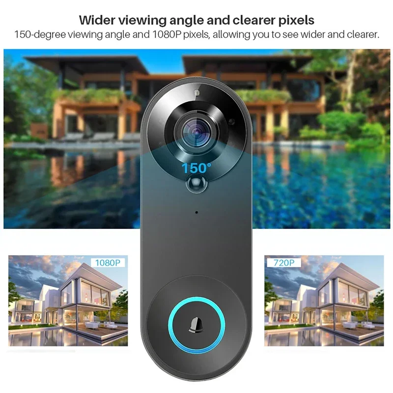 Home Security Doorbell Camera - Tuya Video Doorbell Camera 1080P WiFi