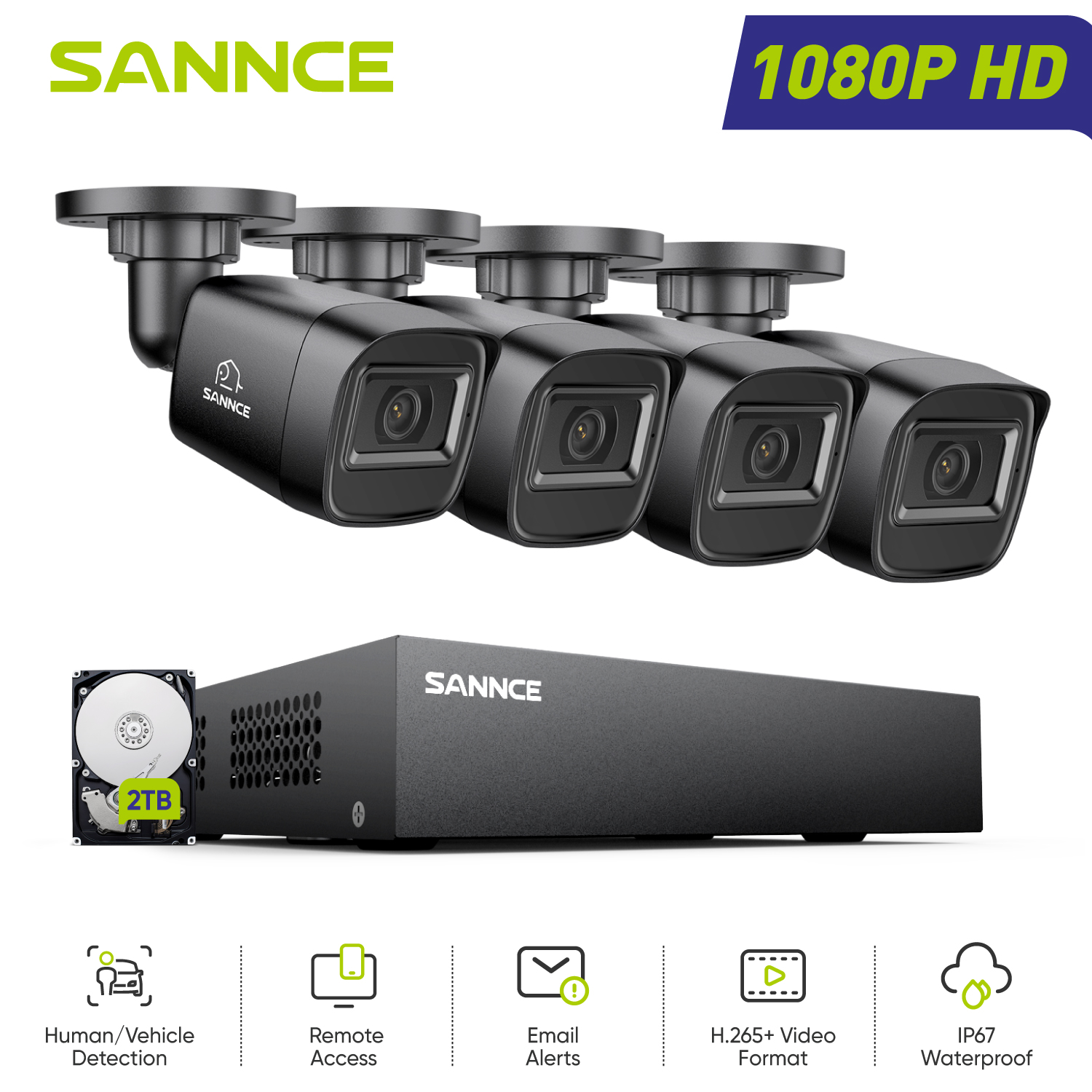 Home Security Group - SANNCE 1080P Security Camera System 8CH