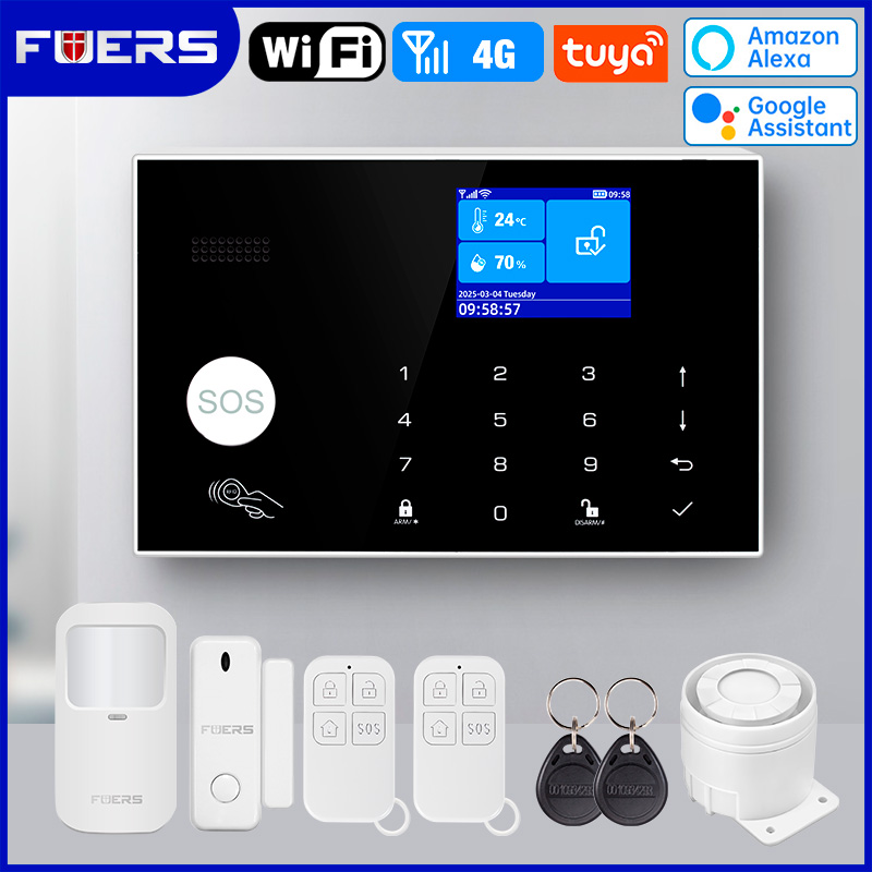 Home Security No Wifi - FUERS WIFI 4G Alarm System Wireless