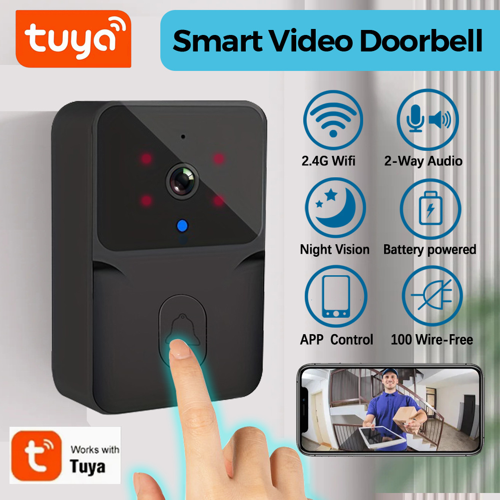 Home Security Doorbell Camera - tuya Wireless smart video doorbell, 2.4G