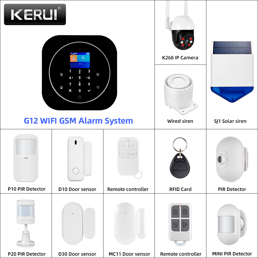 KERUI G12 2G Wifi Wireless Hom - đánh giá và giá Home Security No Wifi