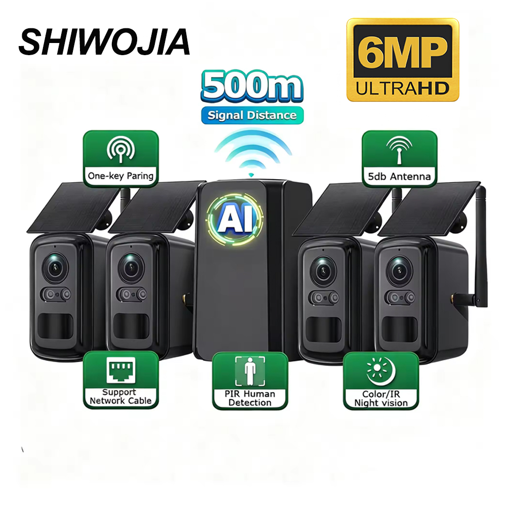 SHIWOJIA 6MP Solar Security Sy - đánh giá và giá Home Security Cameras No Subscription
