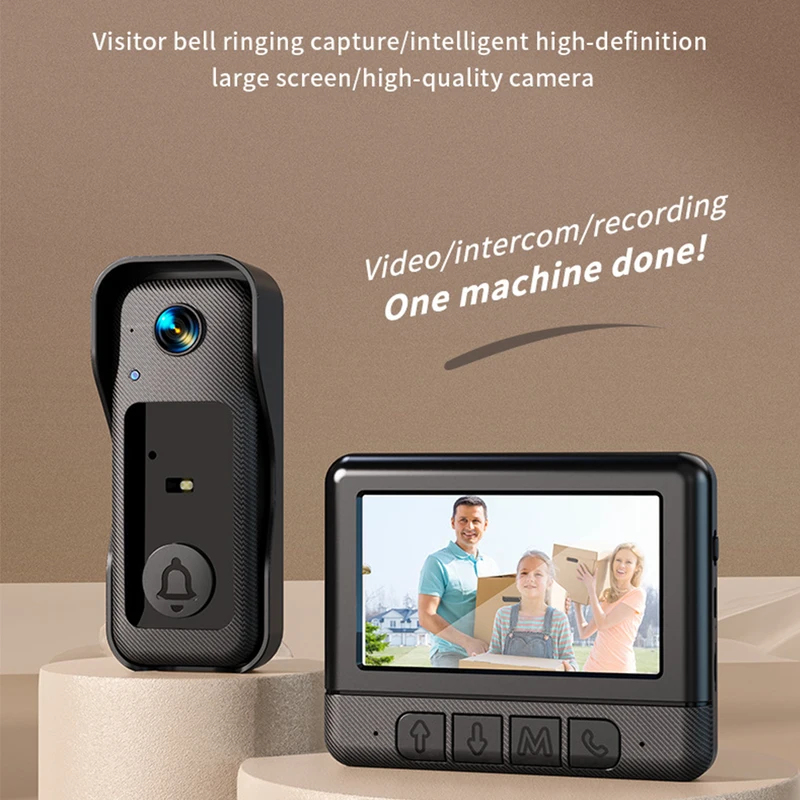 4.3’’video Doorbell 2.4G 130°  - đánh giá và giá Home Security Doorbell Camera
