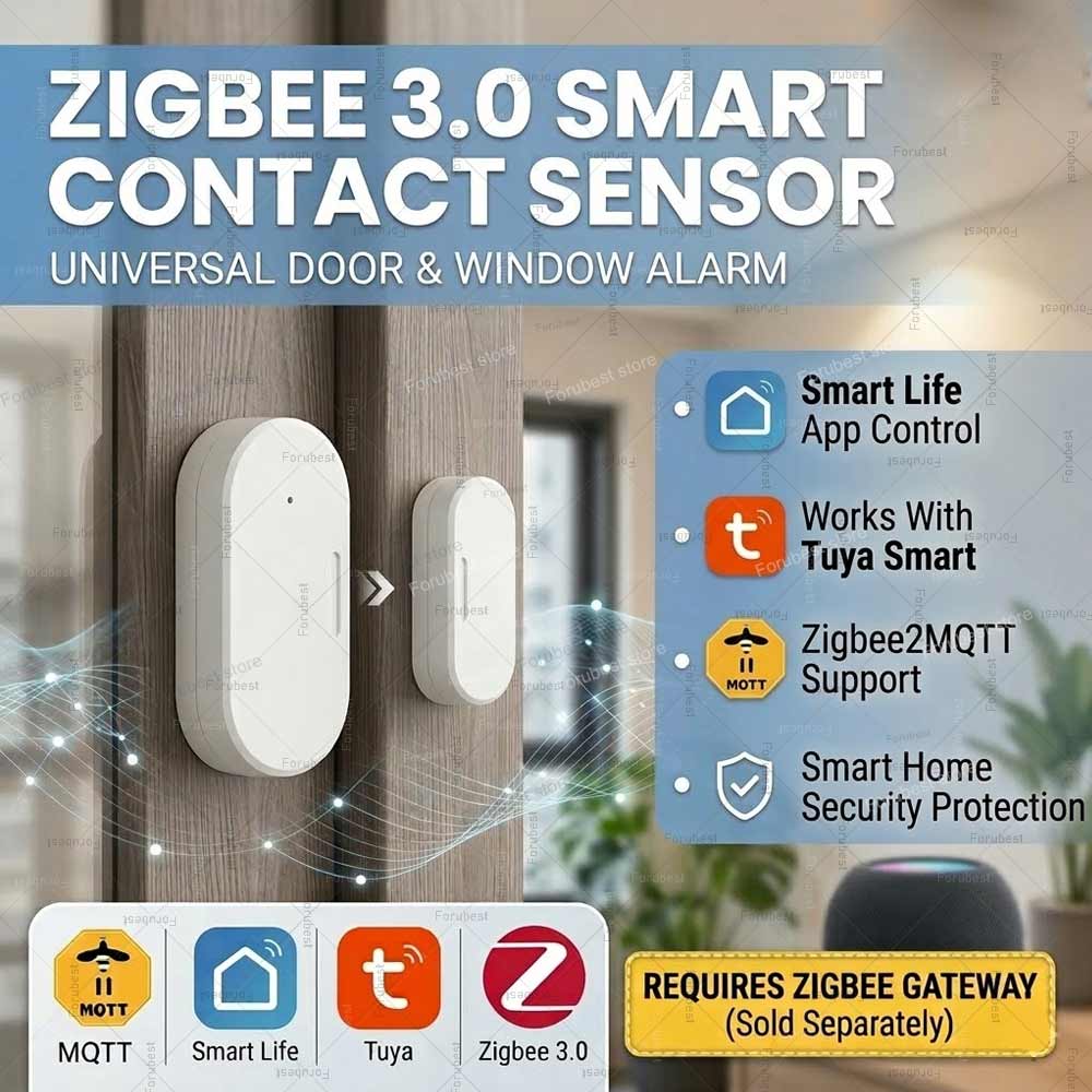 Tuya Zigbee Door Window Sensor - đánh giá và giá Home Security Gate