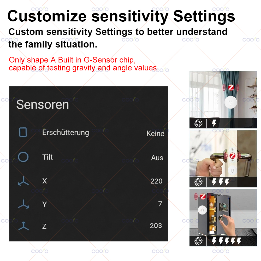 ZigBee 3.0 Vibration Sensor Re - đánh giá và giá Home Security Gate