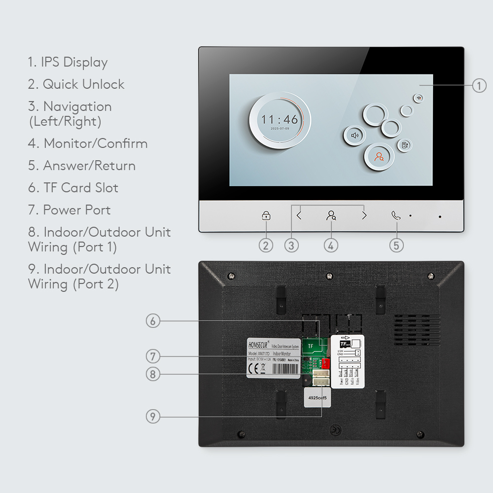 Tuya Smart WIFI Indoor Monitor - đánh giá và giá Home Security Gate