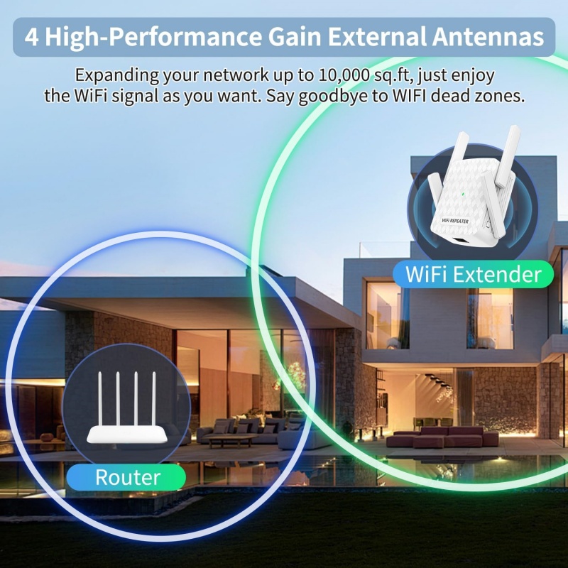 1200Mbps Wireless Wifi Extende - đánh giá và giá Home Security No Wifi