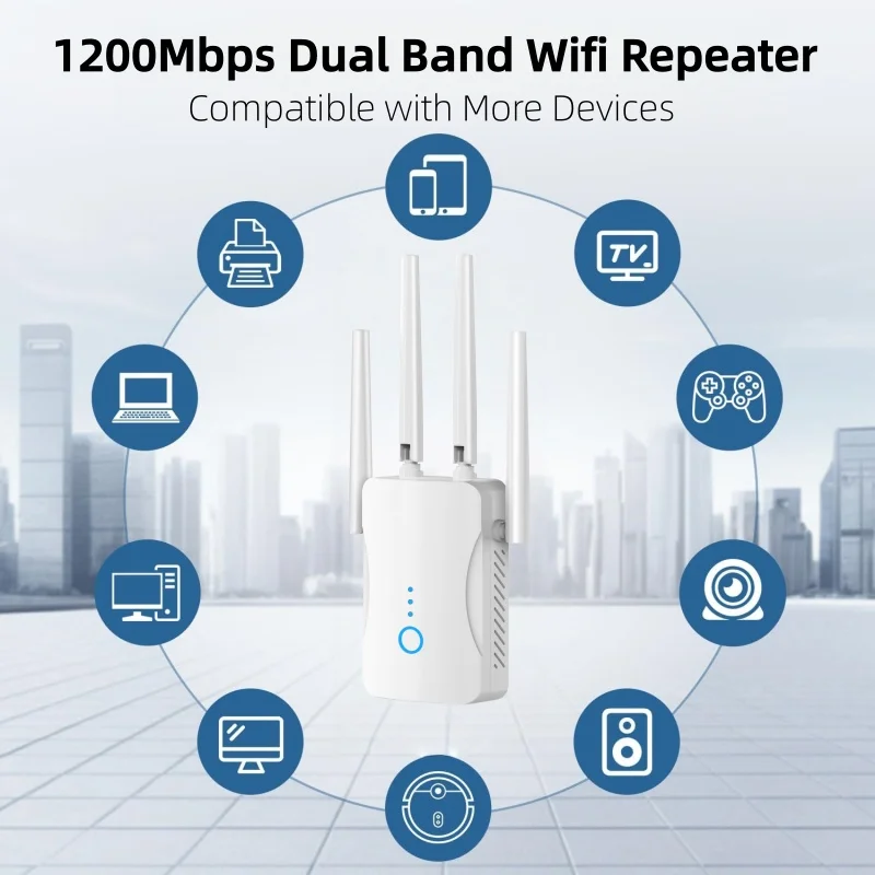 1200Mbps Dual Band WiFi Repeat - đánh giá và giá Home Security No Wifi