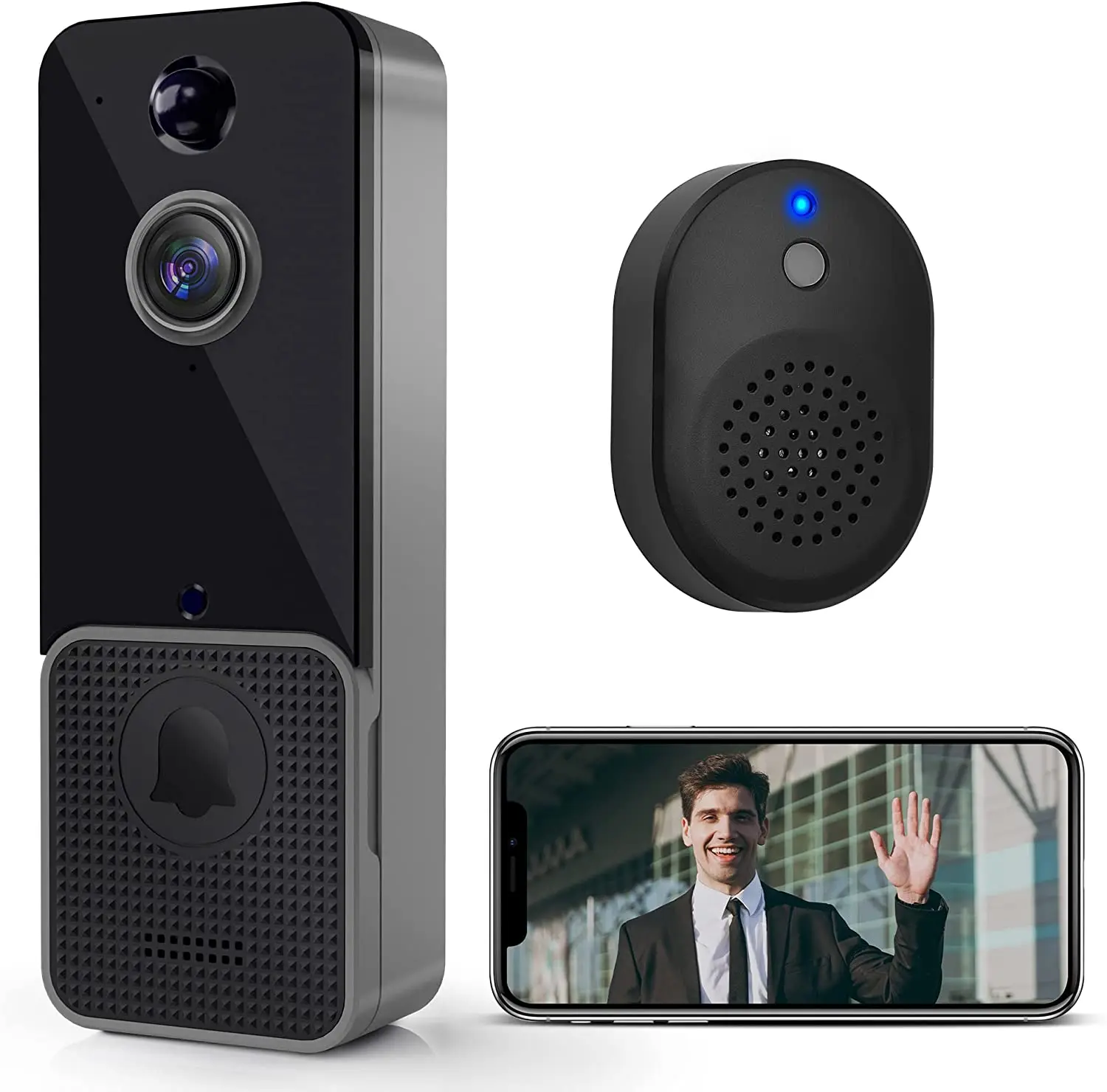 Wireless WiFi Video Doorbell C - đánh giá và giá Home Security Doorbell Camera