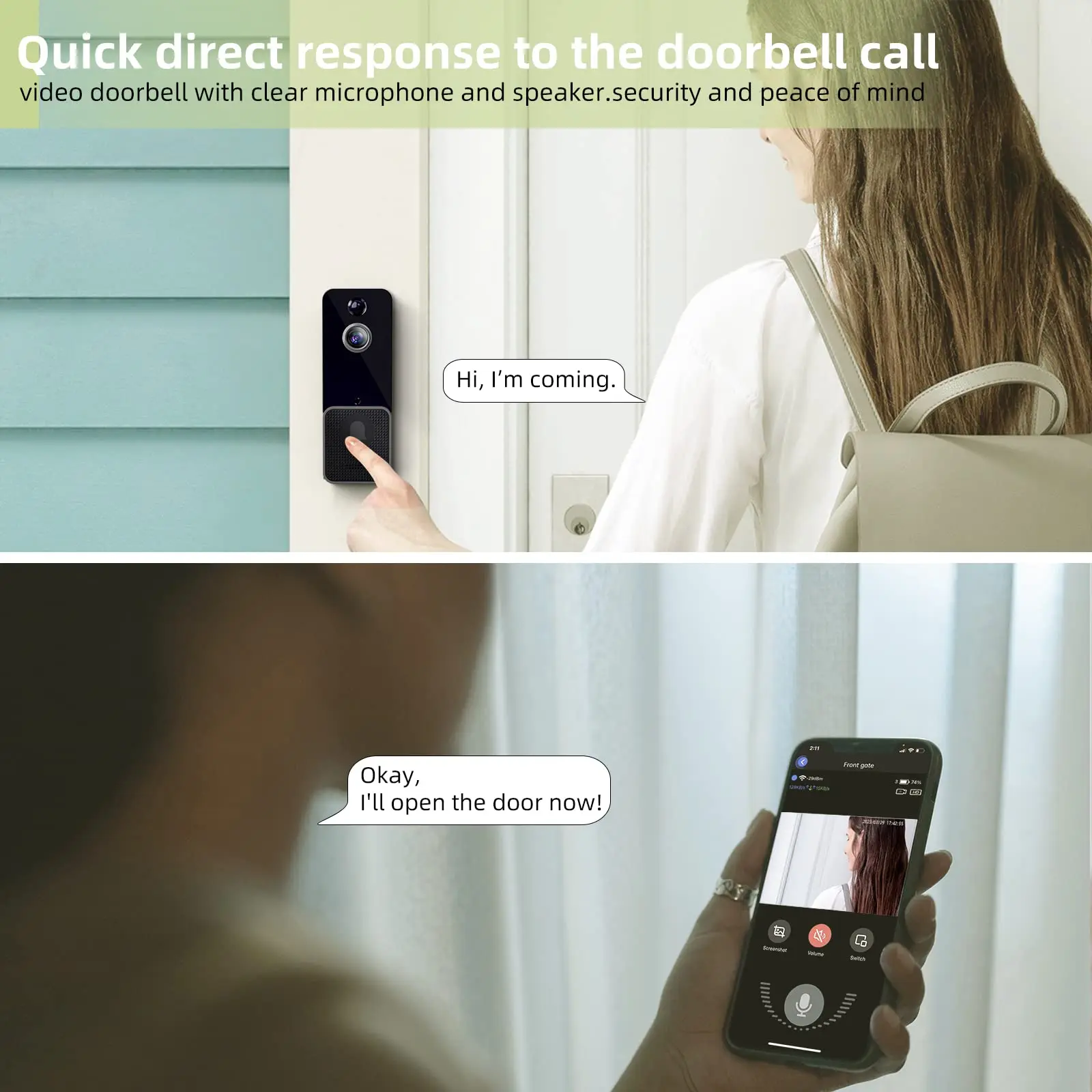 Wireless WiFi Video Doorbell C - đánh giá và giá Home Security Doorbell Camera