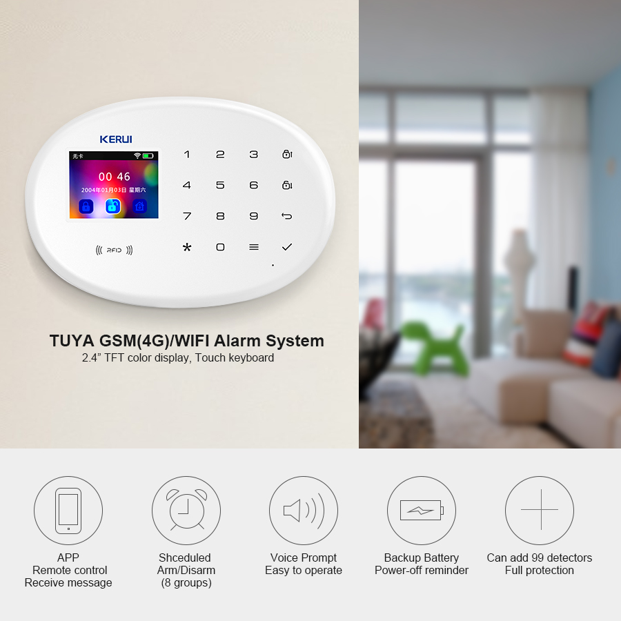 KERUI Home Security Protection - đánh giá và giá Home Security No Wifi