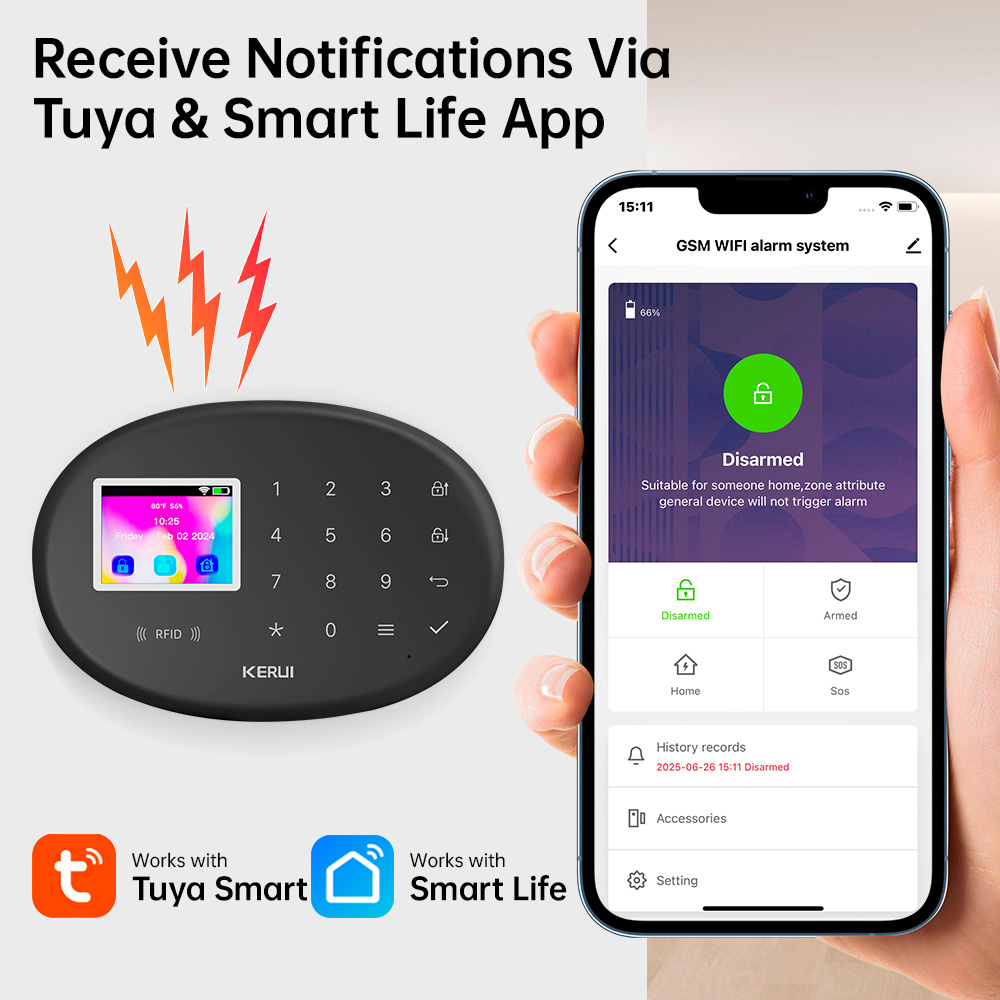KERUI WiFi Home Alarm for Fami - đánh giá và giá Home Security No Wifi