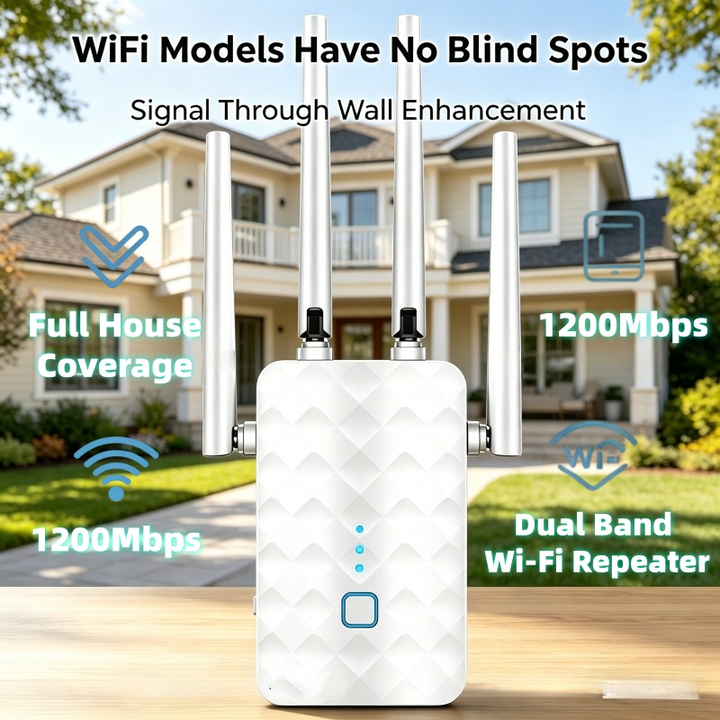 1200Mbps WiFi Repeater Wireles - đánh giá và giá Home Security No Wifi
