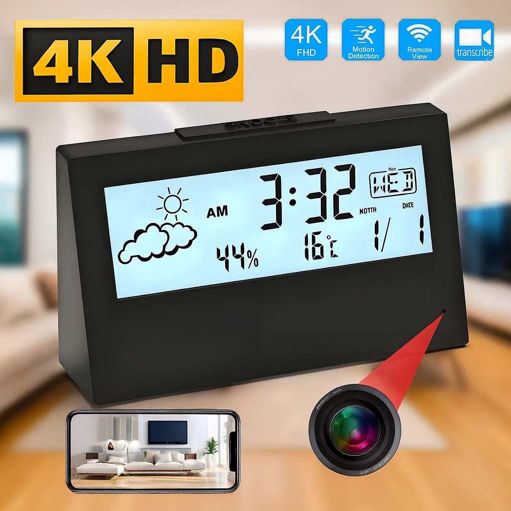 4K WiFi Clock Camera with Moti - đánh giá và giá Home Security Recorder