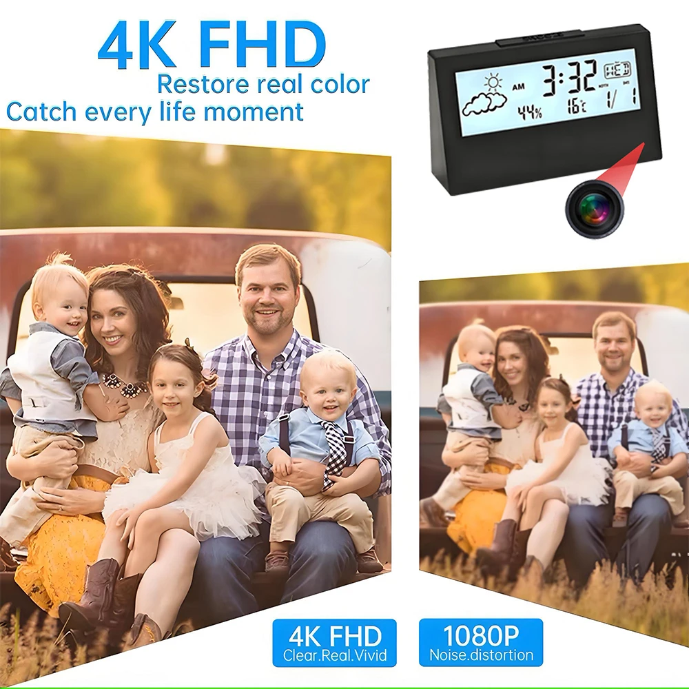 4K WiFi Clock Camera with Moti - đánh giá và giá Home Security Recorder