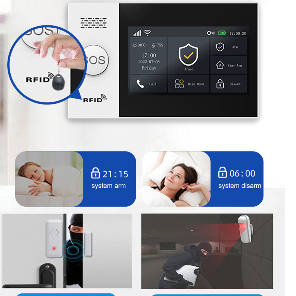 PGST 4G Tuya Smart Home Alarm  - đánh giá và giá Home Security No Wifi