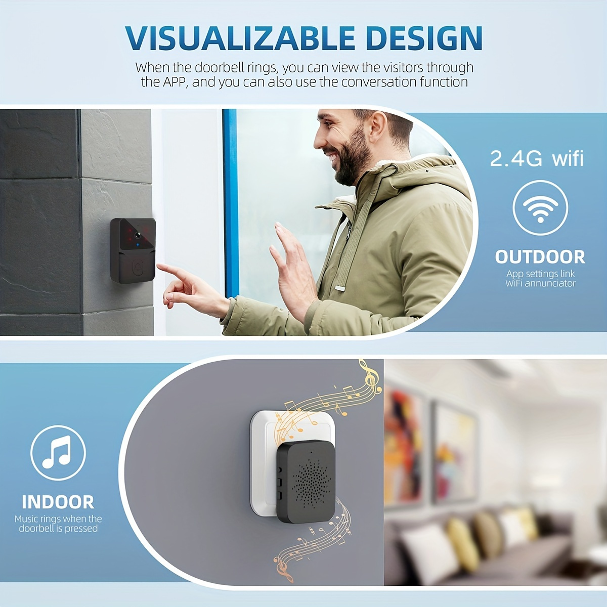 tuya Wireless smart video door - đánh giá và giá Home Security Doorbell Camera